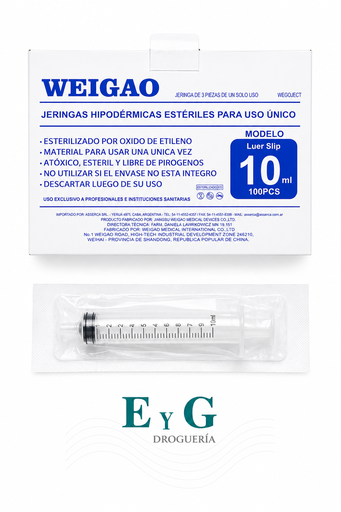 Jeringa 10 ml sin aguja — Weigao