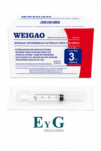 Jeringa 3 ml sin aguja — Weigao
