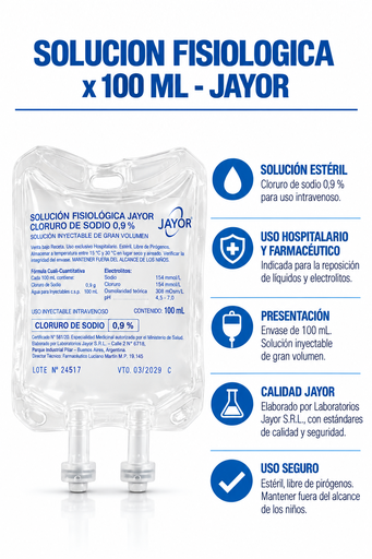 Solucion Fisiologica X 100 ml - Jayor