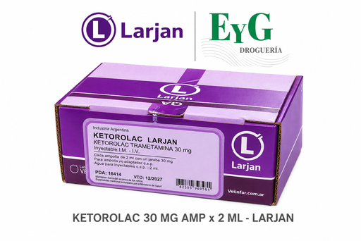 Ketorolac 30 mg/2 ml ampolla — Larjan