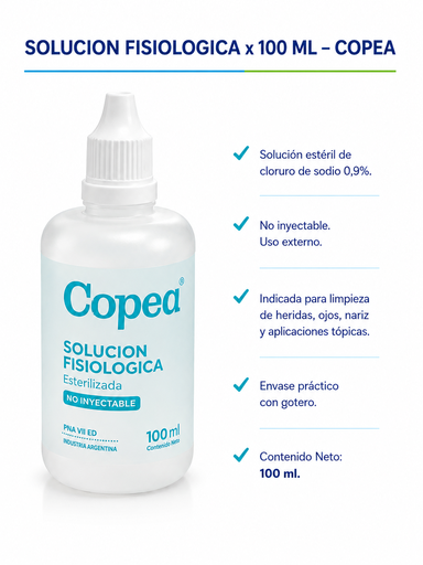 Solucion Fisiologica X 100 ml - Gotero - Copea